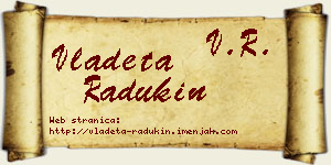 Vladeta Radukin vizit kartica